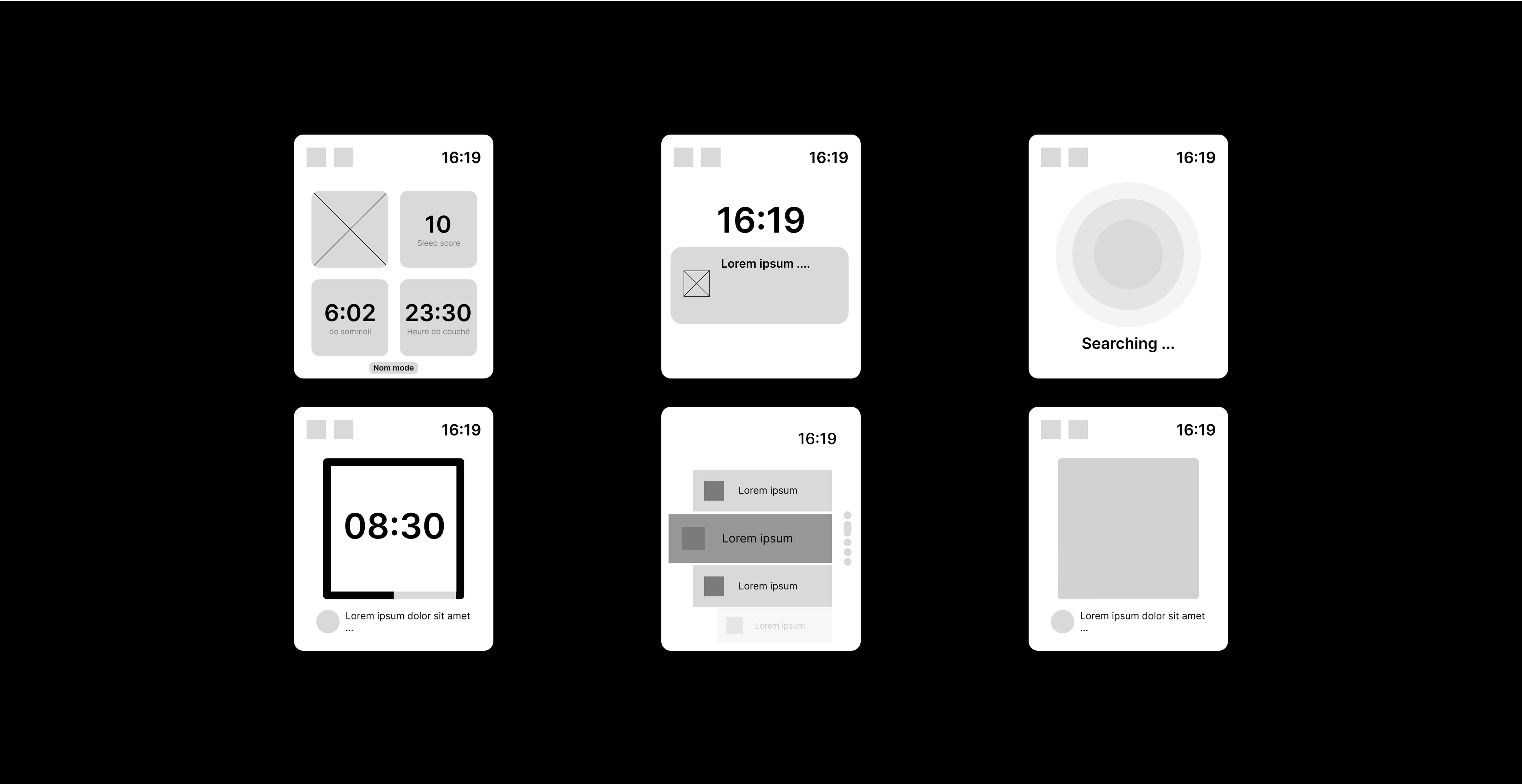 wireframe aobjet physique Maquette final